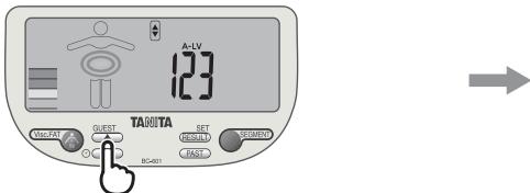 TANITA BC-601 - Precisez le niveau d'activité - 1