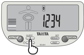TANITA BC-601 - Eine persönliche Nummer wahlen - 1