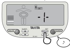 TANITA BC-601 - Kies een persoonlijk nummer - 2