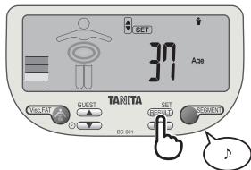 TANITA BC-601 - Precisez le niveau d'activité - 4
