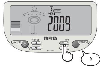 TANITA BC-601 - Jahr einstellen - 3