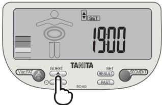 TANITA BC-601 - Stunde einstellen - 1