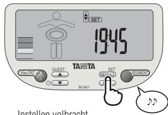 TANITA BC-601 - Minuten instellen - 11