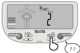 TANITA BC-601 - Precisez le niveau d'activité - 6