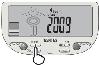 TANITA BC-601 - Configurar el ano - 1