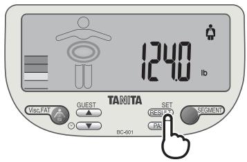 TANITA BC-601 - Obtain Your Readings - 1