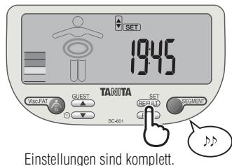 TANITA BC-601 - Stunde einstellen - 3