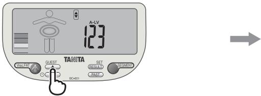 TANITA BC-601 - Voer het activiteitsnummer in - 1