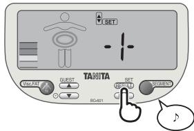 TANITA BC-601 - Precisez le niveau d'activité - 2
