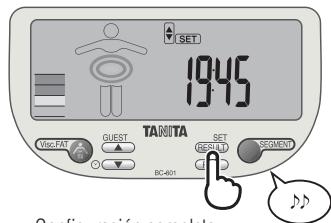 TANITA BC-601 - Configurar los Minutes - 11
