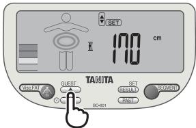 TANITA BC-601 - Körperprüge einstellen - 1