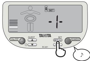 TANITA BC-601 - Eine persönliche Nummer wahlen - 3