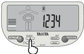 TANITA BC-601 - Selezionare un numero personale - 1