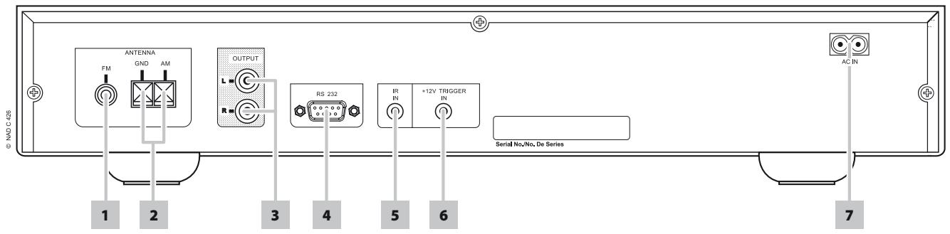 NAD C426 - PANNEAU ARRIERE - 1