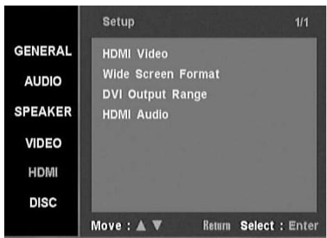NAD T 535 - MENU DE CONFIGURATION HDMI - 1