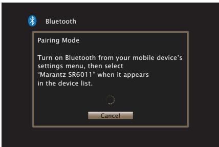 MARANTZ SR6011 - Press Bluetooth to switch the input source to "Bluetooth". - 1