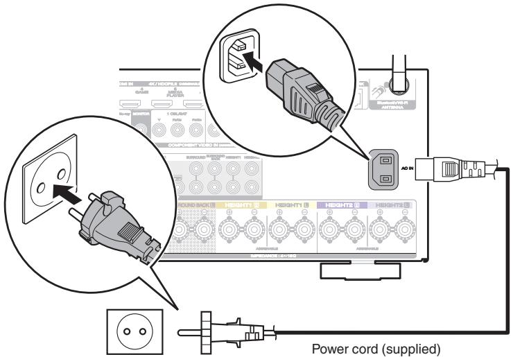 MARANTZ SR6011 - Connecting the power cord - 1