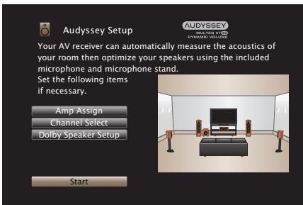 MARANTZ SR6011 - Procedure for speaker settings (Audyssey® Setup) - 4