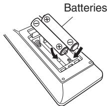 MARANTZ SR6011 - Inserting the batteries - 2