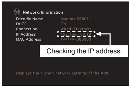 MARANTZ SR6011 - Controlling the unit from a web control - 1