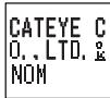 CAT EYE OS1.1 - Introduction de données personnelles - 1