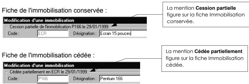 CIEL IMMOBILISATIONS - Cession partielle d'une immobilisation - 3