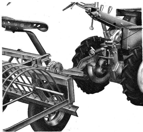 BOUYER MOTOCULTEUR TYPE 334 - Remorque. RATEAU. - 1