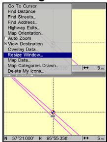 EAGLE FISHELITE 642C IGPS - Commande de Redimensionnement de la Fenetre - 1