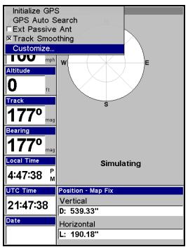 EAGLE FISHELITE 642C IGPS - Personnaliser l'Ecran d'Etat Satellite - 1