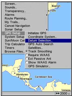 EAGLE FISHELITE 642C IGPS - Pour changer de Systeme Géodésique: - 1