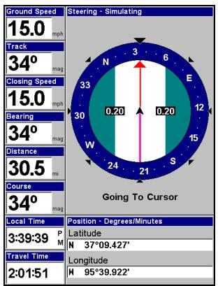 EAGLE FISHELITE 642C IGPS - Se Rendre à la Position du Curseur sur la Carte - 4