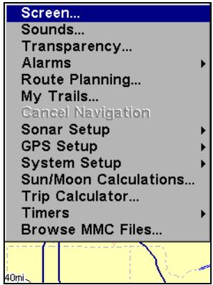 EAGLE FISHELITE 642C IGPS - Menu Principal - 1