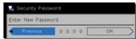 INFOCUS IN5122,  IN5124,  IN5314 - Accédez au menu SECURITE - 2