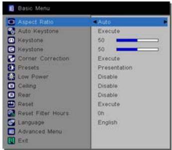 INFOCUS IN5122,  IN5124,  IN5314 - MENUDBASE - 1
