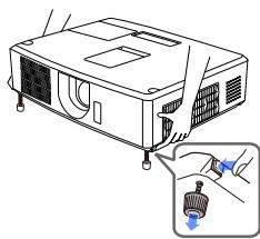 INFOCUS IN5122,  IN5124,  IN5314 - Régler l'élevateur du projecteur - 2