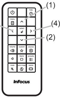 INFOCUS IN5122,  IN5124,  IN5314 - Utiliser la télécommande en tant que souris et clavier d'ordinateur - 2
