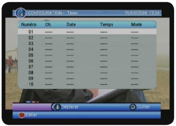 OPTEX ORT 8842 - f) enregistrement via un timer - 1