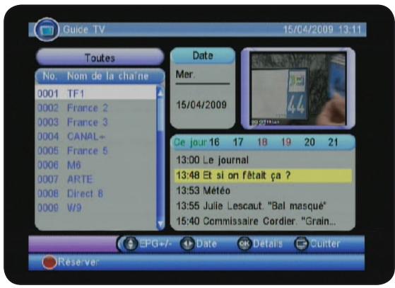 OPTEX ORT 8842 - b) guide TV (guide électronique des programmes) - 2