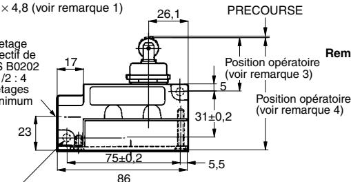 OMRON XV - Levier de réarmement du galet ZV(2)-QA2-2, XV(2)-QA2-2 - 16
