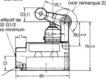 OMRON XV - Levier de réarmement du galet étanche ZV(2)-NA2-2, XV(2)-NA2-2 - 5