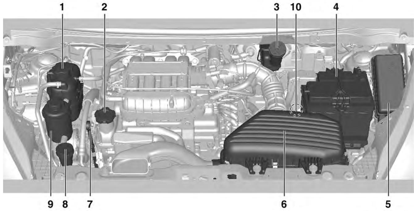 CHEVROLET SPARK - Vue d'ensemble du compartmentement moteur - 1