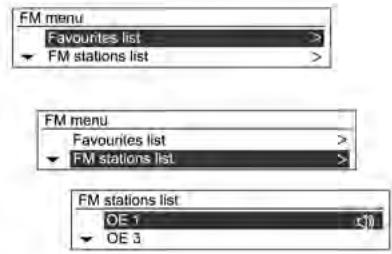 CHEVROLET SPARK - Menu AM/FM  List des stations FM/AM - 1