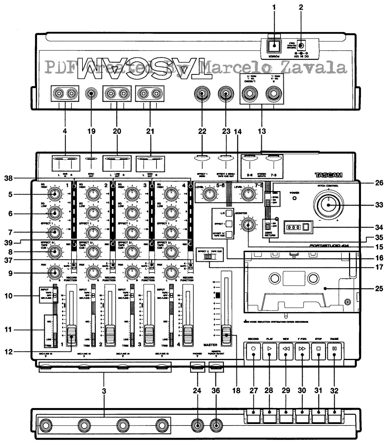 TASCAM 414 PORTASTUDIO - 8