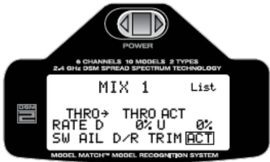 SPEKTRUM DX6I - Pour programmer la fonction trim include - 1
