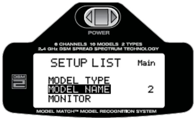 SPEKTRUM DX6I - Nom de modèle - 2
