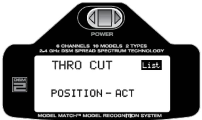 SPEKTRUM DX6I - Pour programmer throttle cut - 1