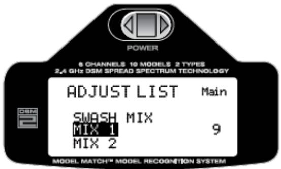 SPEKTRUM DX6I - Pour accéder aux MIX 1 ou MIX 2 programmables - 2