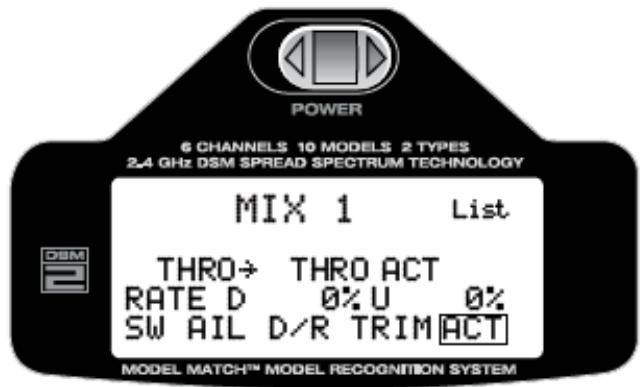SPEKTRUM DX6I - Pour programmer la fonction trim include - 1