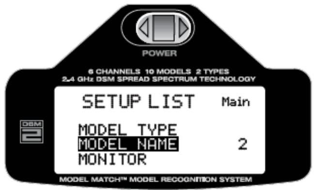SPEKTRUM DX6I - Nom de modèle - 2
