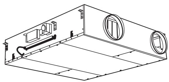 UNELVENT CENTRALE DOUBLE FLUX CAD HR FLAT - Dimensions (mm) - 9